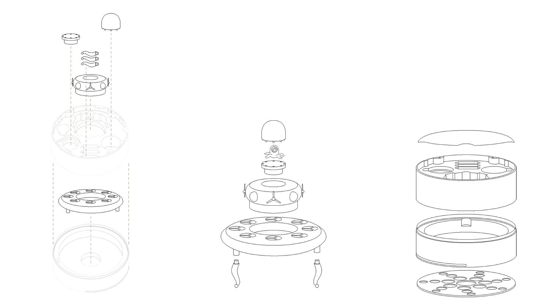 Exploded view of toy