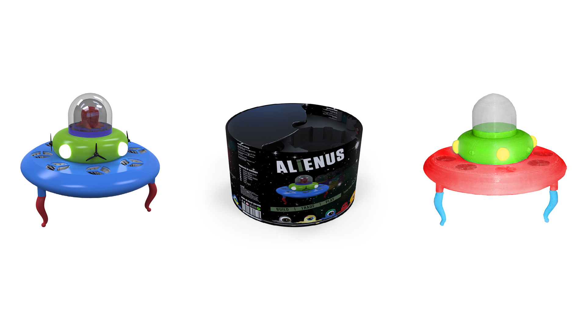 Final CAD and 3D print of UFO