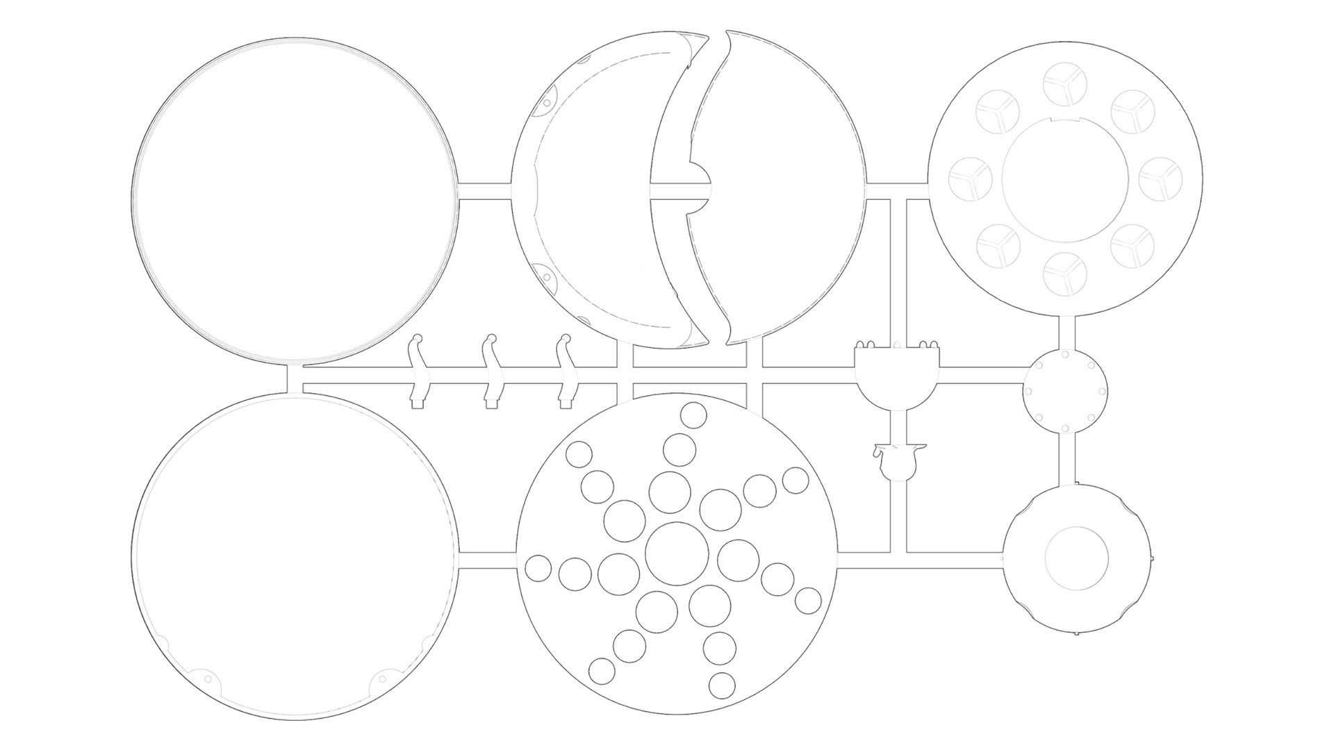 Toy sprue for injection moulding