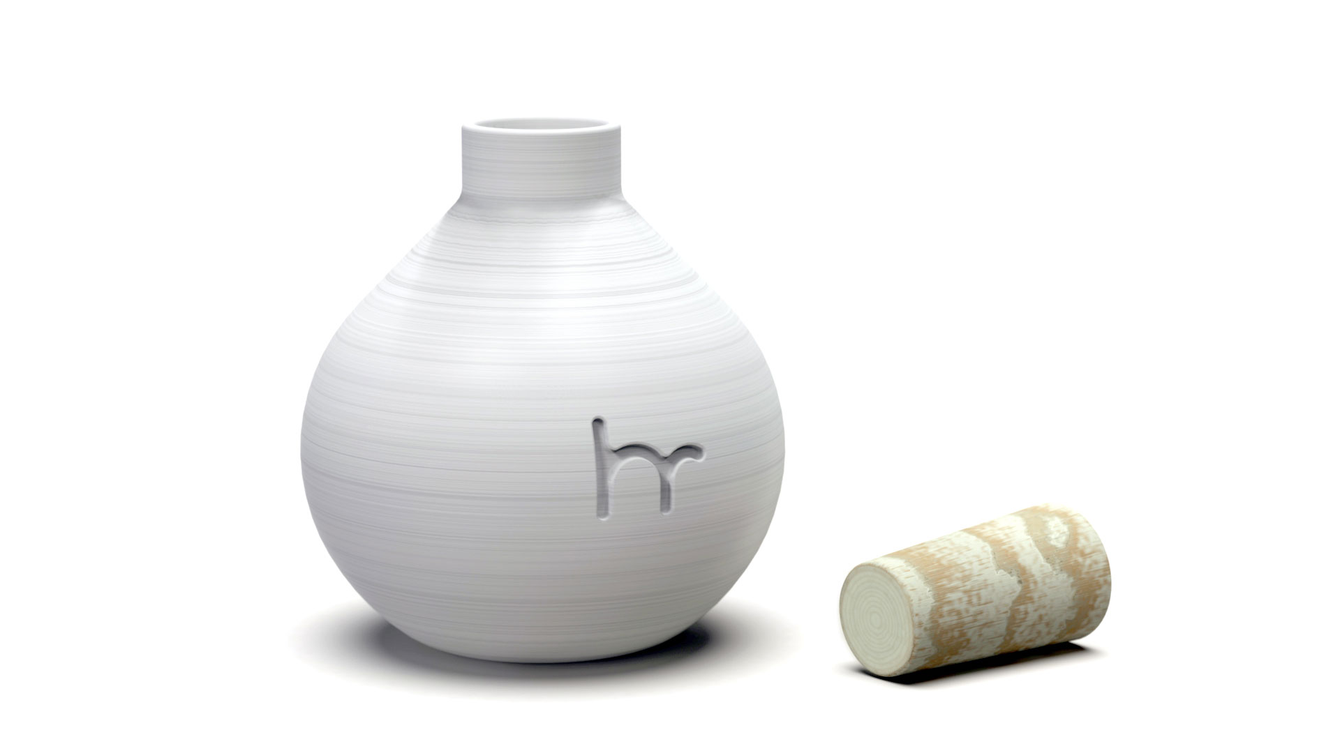 Drop water bottle with cork off