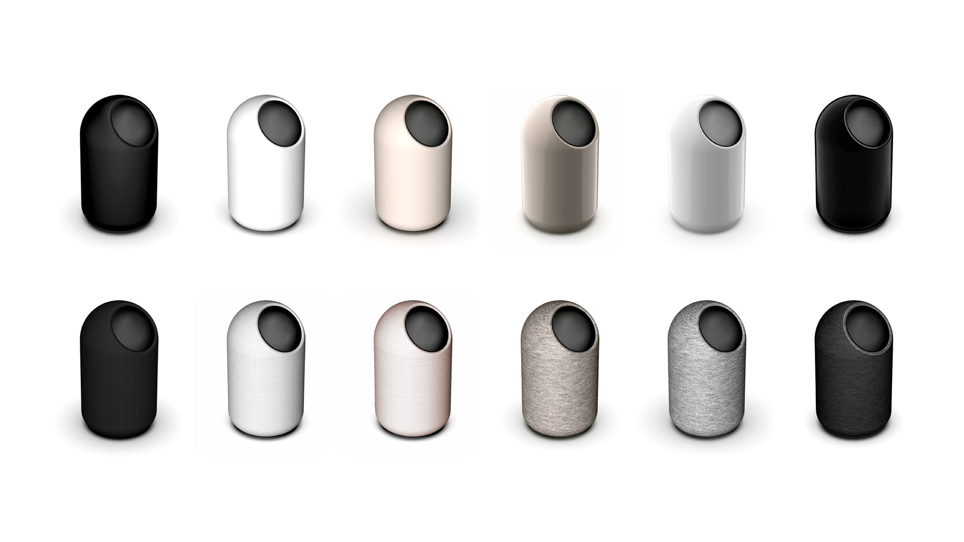 Gloo CMF colours materials finishes for speaker