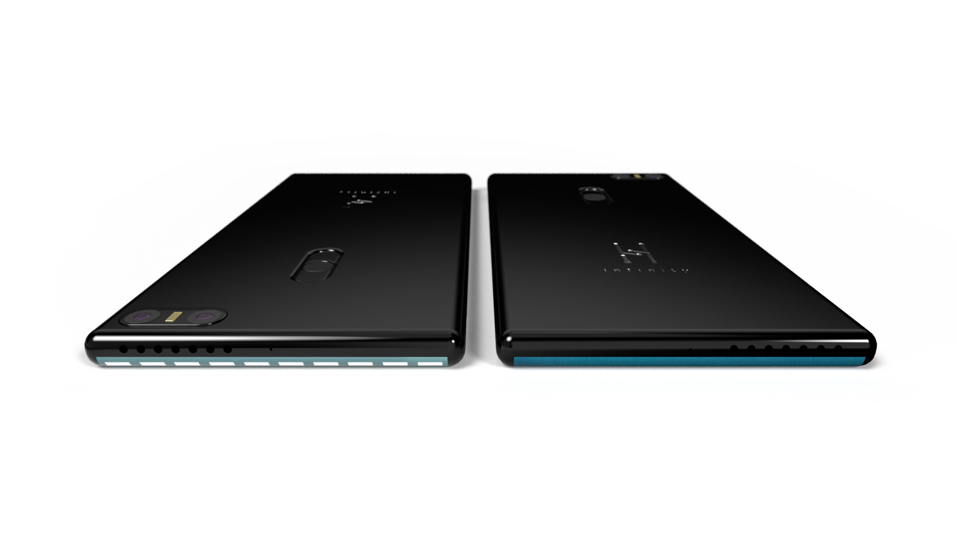 Top and bottom of smartphone