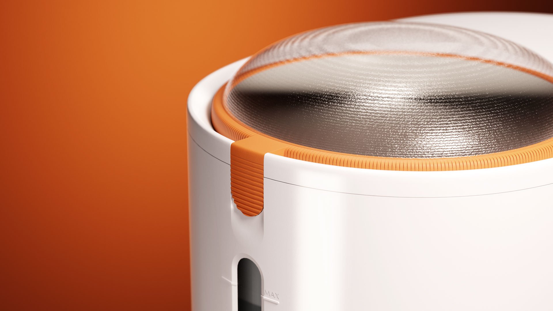 render orange closeup of stil water purifier