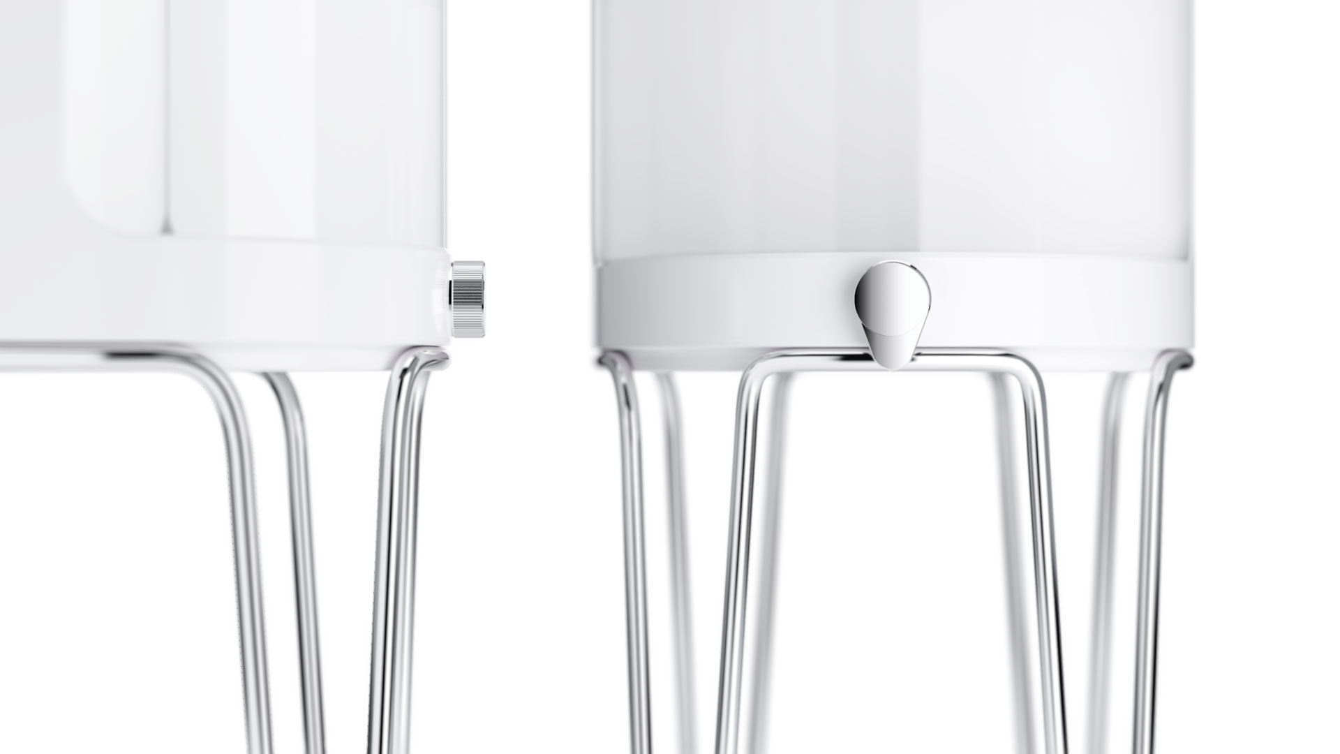 render of beautiful knurling on stil water purifier