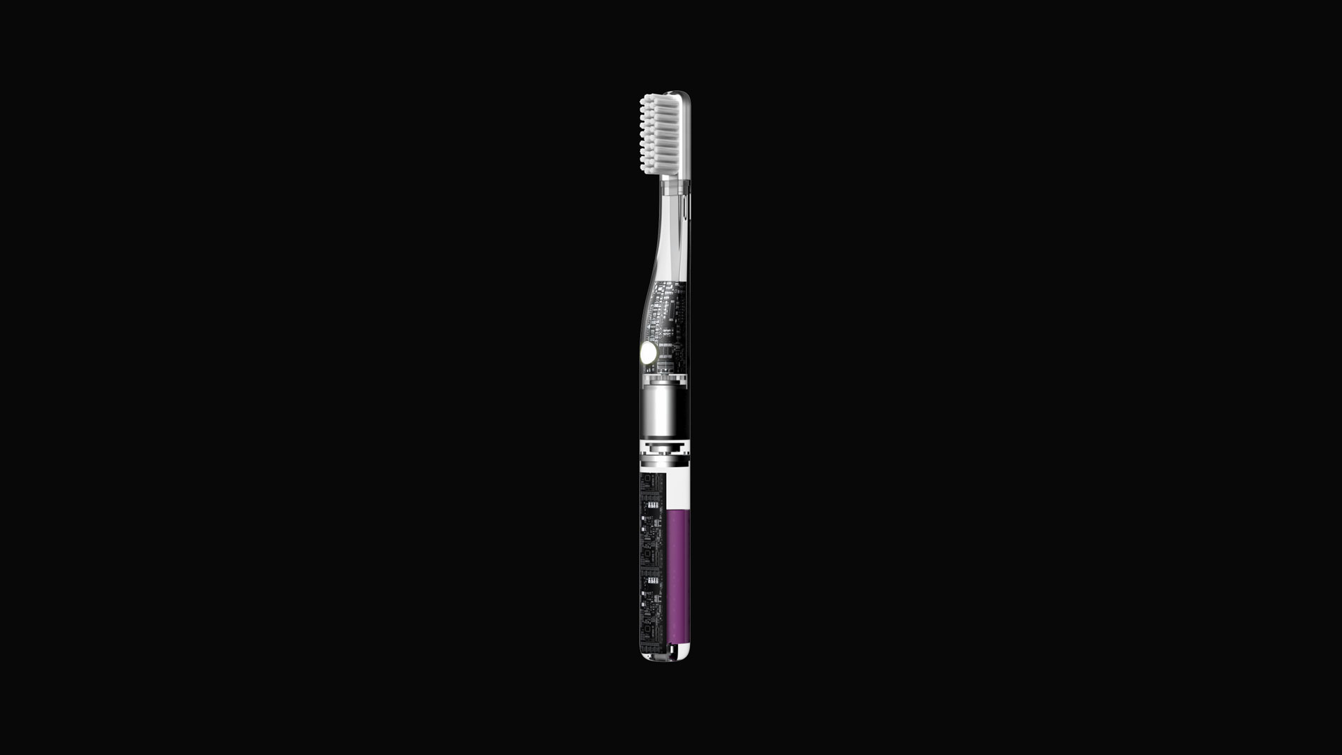Internal components render of Way electric smart toothbrush